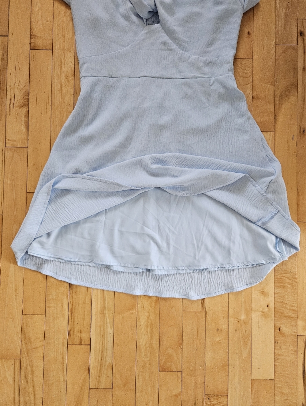 Light Blue Tie-Front Summer Dress - Picture 5 of 10